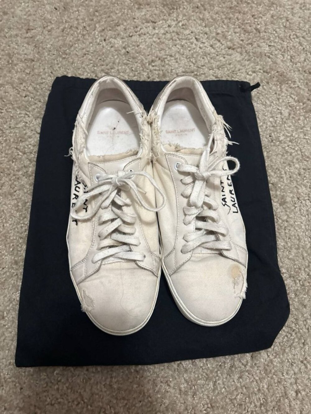Saint Laurent SL/06 Men's US 9.5 EU 42.5 White Used Casual Sneakers